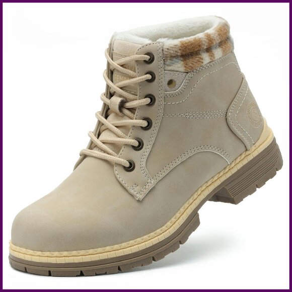 Women's Waterproof Hiking Boots Size 6 Faux Fur Lined Slip Resistant